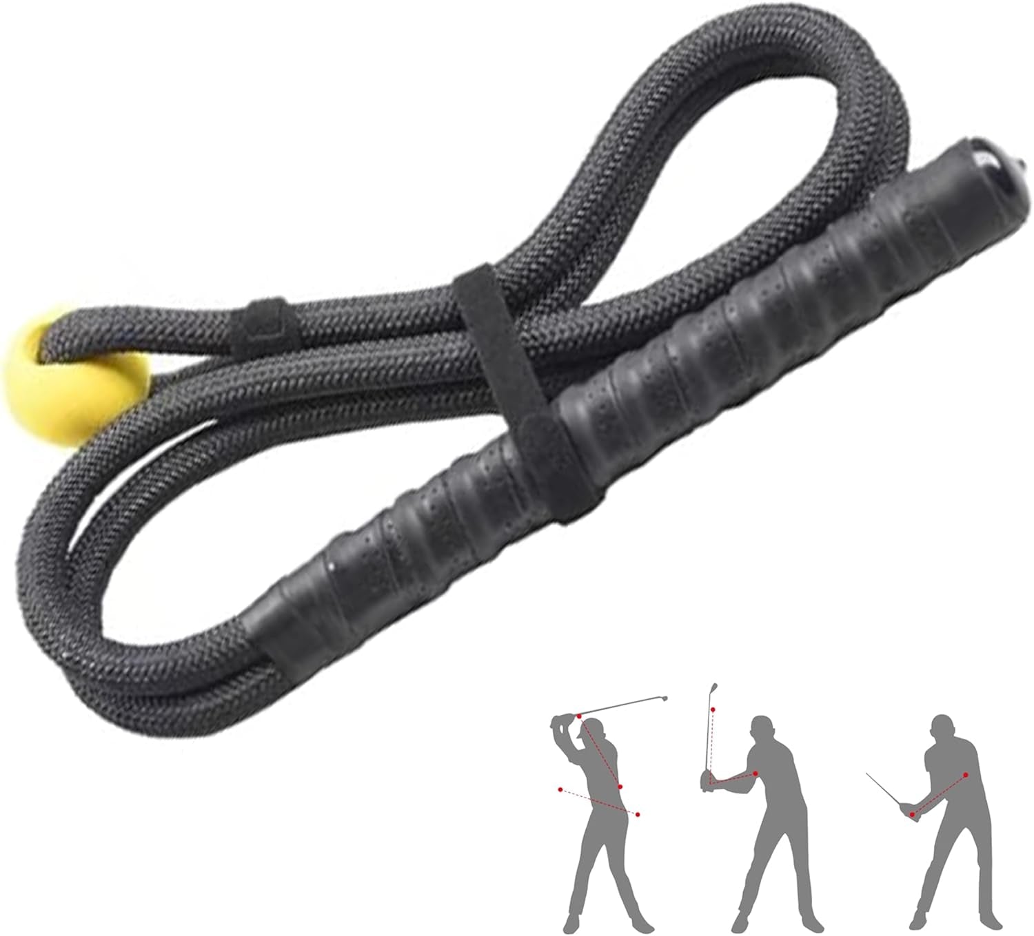 Golf Swing Training Aid for Warmup Posture Corrector Golf Swing Rope Trainer for Arm Strength,Golf Swing Trainer Improve Speed Temple,Golf Training Equipment for Golf Practice for Beginner