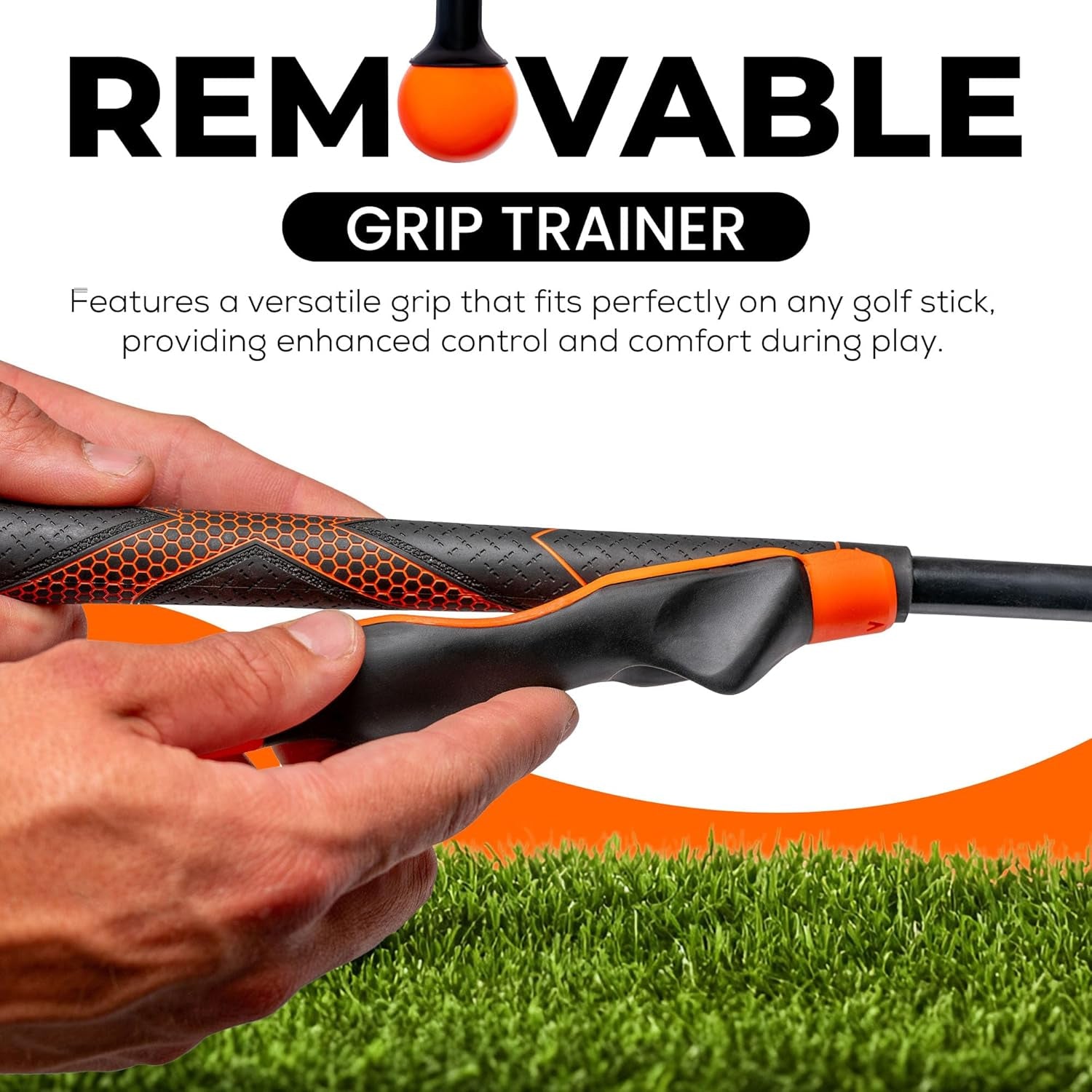48" Golf Swing Trainer - Golf Swing Training Aid with Removable Golf Grip Trainer Golf Practice Equipment and Essential Golf Training Aid Weighted Golf Swing Trainer W/Golf Grip Training Aid