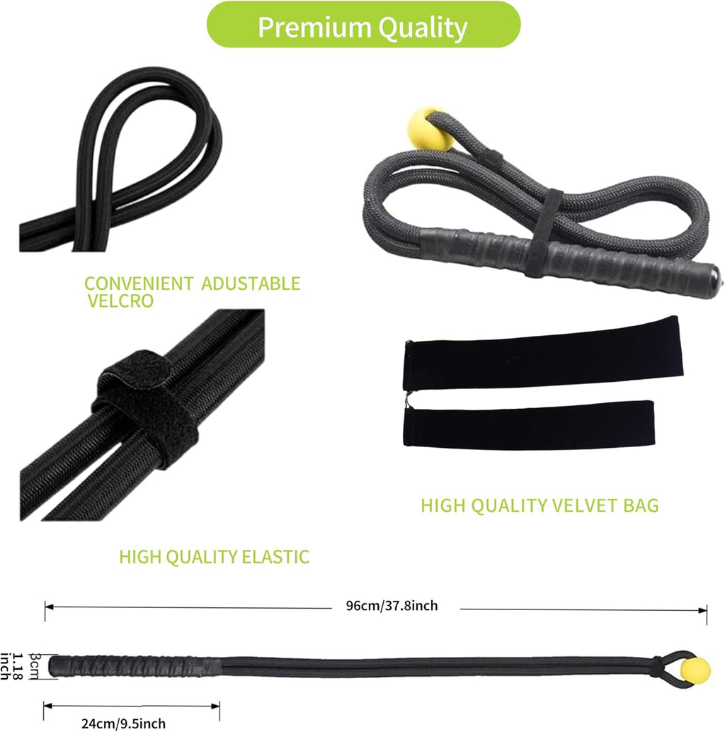 Golf Swing Training Aid for Warmup Posture Corrector Golf Swing Rope Trainer for Arm Strength,Golf Swing Trainer Improve Speed Temple,Golf Training Equipment for Golf Practice for Beginner